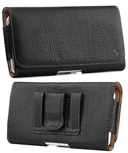 Cuir Noir Étui Pochette Ceinture Boucle Clip pour Teleepoch At&t Cingular Clapet - Photo 1 sur 9