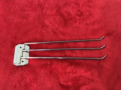 Vintage Chrome Swing Arm Towel Rack 3 Bar Fold Away 11" 60s Kitchen Mid Century - Image 1 of 4