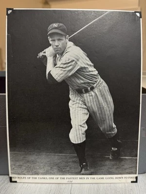 Baseball Magazine 1938 Red Rolfe HOFer Photo New York Yankees MLB - PAGE ONLY! - Image 1 of 2