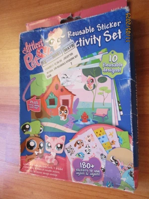 Винтажный 2008 Littlest Pet Shop многоразовый стикер активности набор новый из старых запасов - Изображение 1 из 4