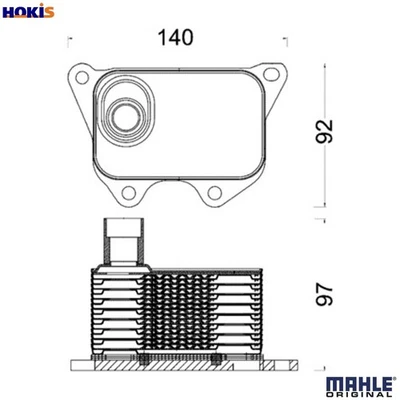 OIL COOLER ENGINE OIL CLC 185 000S FOR SKODA OCTAVIA/II/Combi LAURA SUPERB  VW - Image 1 of 4