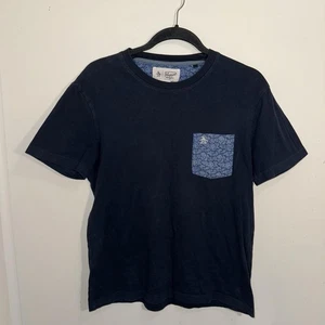 Original Penguin Men’s T Shirt Blue Paisley Pocket Size M - Picture 1 of 4