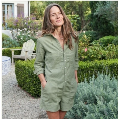 Frank and Eileen Mameluco Irlanda Manga Larga Mono Verde Salvia Lino Talla XL Foto 1 de 4