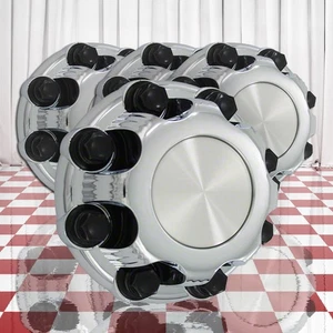 Set of 4 Front and Rear Chrome Closed Center Caps for 1999-2010 GMC Sierra 2500 - Picture 1 of 3