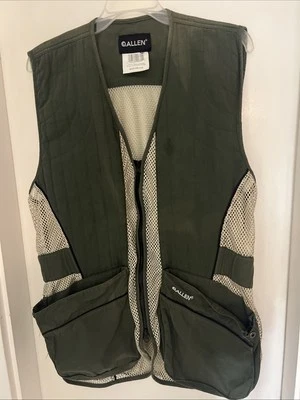 Allen Company Ace Range Size M/L Green Quilted Tan Mesh Shooting Vest - Image 1 of 4