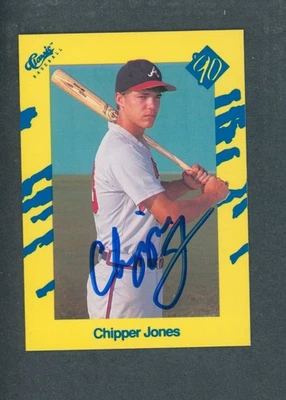 1990 Classic Yellow #T92 Chipper Jones Beckett Authenticated Signed BM62273 - Image 1 of 2