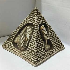 Antique-style Egypt Pyramid Figurine – Sphinx and Anubis Collectible Gift - Picture 1 of 7