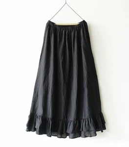 ICHI Antiquites Leinen Rock Farbe Schwarz Free Size Damen Gebraucht Aus Japan - Bild 1 von 6