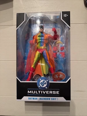 Figura de acción DC Multiverse BATMAN (Traje Arco Iris) roja edición platino persecución NUEVO Foto 1 de 4