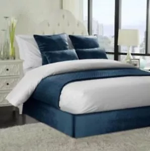 Smooth French Velvet Divan Bed Base Wrap Valance Royal Blue 42cm Deep All Sizes - Picture 1 of 1