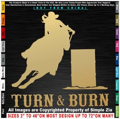 - Calcomanía adhesiva vaquera corredor de barril rodeo vaquero camión coche niñas caballo de campo Foto 1 de 4