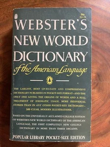 Websters New World Dictionary Of The American Language Pocket Size 1959 - Picture 1 of 7