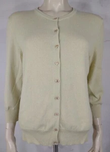 NWT Ann Taylor pale green 100% Cashmere round neck cardigan sweater ladies XL - Picture 1 of 9