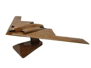 B-2 Spirit Stealth Bomber Fuerza Aérea de la USAF Northrop Grumman Madera Madera Escritorio Modelo - Imagen 1 de 5
