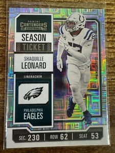 2023 Panini Contenders Season Ticket Mojo SHAQUILLE LEONARD #45 EAGLES - Picture 1 of 6