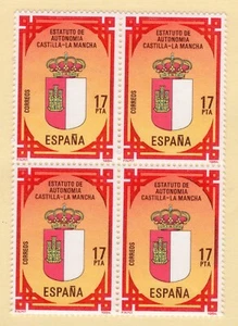 ESPAÑA 1984 EDIFIL 2738** BLOQUE DE 4 ESTATUTOS DE CASTILLA-LA MANCHA - Imagen 1 de 1