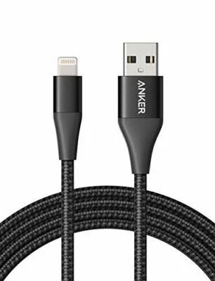 Anker Powerline+II Lightning Cable 6ft Nylon MFi-Certified Charging for iPhone X - Image 1 of 4