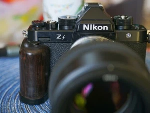 Handmade Wood L Hand Grip Handle Aluminium alloy Plate Base for Nikon ZF Camera - Picture 1 of 23