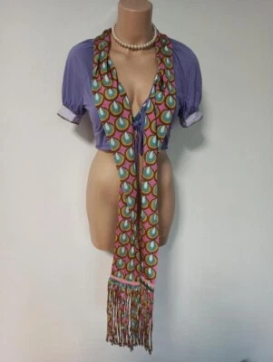 Blusa Top Custo Barcelona Mujer Púrpura Multicolor Talla 2 * Foto 1 de 4