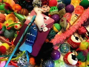 Bulk Buy 20 x Cat Kitten Toys Bundle Fur Mice Fish Rattle Balls Crinkle Catnip - Picture 1 of 5