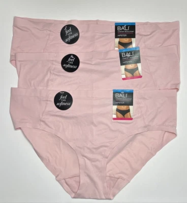 Bali Women's Soft Touch Hipster Panty, DFSTHP, Gentle Peach 9/2XL DFSTHP 3 Pack - Image 1 of 4