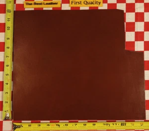HORWEEN COPPER TAN FLESH SIDE 5 OZ. LEATHER 14" x 12",  1ST. QLTY - Picture 1 of 10