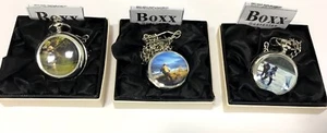 Boxx silberfarbene Herren Taschenuhr an 12 Zoll Kette Box FISHERMAN COLLECTION - Bild 1 von 10