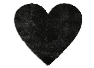 Alfombrilla de puerta con forma de corazón negro - Imagen 1 de 4