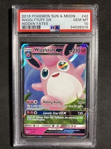 🔥 Pokemon PSA 10 Hidden Fates Gem Mint Wigglytuff GX #42 - Picture 1 of 2