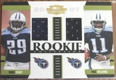 2007 Donruss Threads Rookie Collection Materials Combo C.Henry/P.Williams #2 - Image 1 of 2