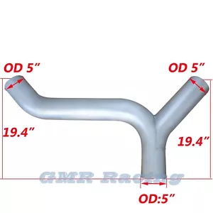 5 Inch Y Pipe Kenworth Aluminized Divider Splitter Pipe W900B W900L T600 T800 US - Foto 1 di 6