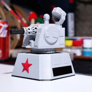 Red Alert Solar Radar Close In Weapon System 3D Printed Decor Rotating Display - Picture 1 of 15