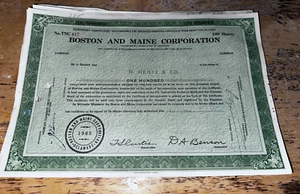 Boston And Maine Corp. Aktienzertifikat - Bild 1 von 2