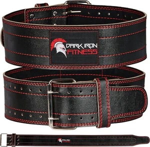 120cm Dark Iron Fitness Leather Weight Lifting Belt. MEDIUM Adjustable 74-104cm - Picture 1 of 6