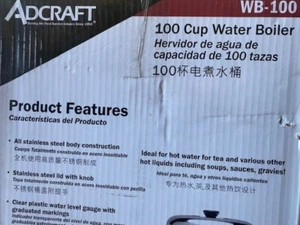 Adcraft WB-100 100 Cup Water Boiler w/ Automatic Temperature Control (NEW) - Picture 1 of 1