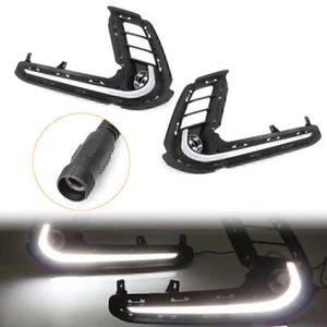 2PCS LED Daytime Running Fog Lights Lamp DRL For Hyundai Elantra 2017-2018 17 18 - Picture 1 of 9