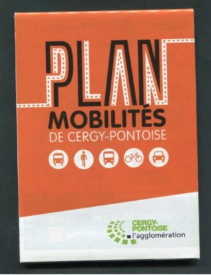 Plan de réseau Bus et Train SNCF/RATP 2018 "Plan Mobilités de Cergy-Pontoise" - Photo 1/2