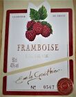 Etiquettes Vin FRANCE EMILE GOUTHIER  Framboise  Eau de Vie Wine label