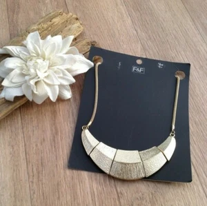 Collar declaración par dorado - Nuevo con etiquetas (6,00) - regalo ideal - Imagen 1 de 2
