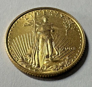 2003 GOLD AMERICAN EAGLE 1/10 OZ GOLD $5 DOLLAR COIN - Picture 1 of 4
