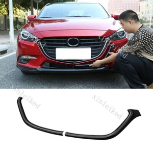 Bright Black Front Bumper Grille Frame Trim Covers For Mazda 3 Axela 2017-2018 - Picture 1 of 6
