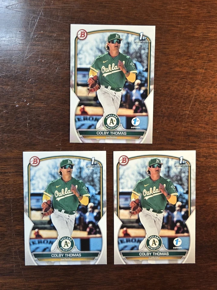 (3) 2023 Bowman #BP-32 Colby Thomas 1ST PAPER PROSPECT - Image 1 of 1