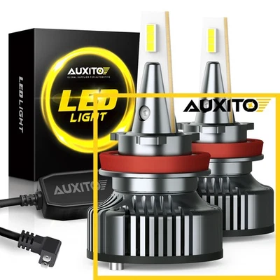 AUXITO H8 H11 LED Headlight Bulb KIT Hi Low Beam 6000K 16000LM Error Free CANBUS - Image 1 of 4