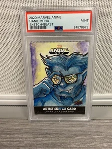 2020 Upper Deck Marvel Anime Vol1 Beast 1/1 Sketch By Hanie Mohd PSA 9 - Picture 1 of 2