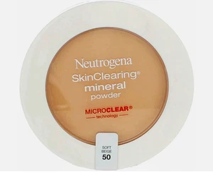 New NEUTROGENA Skin Clearing Mineral Powder #50 Soft Beige 0.38 Oz FREE SHIPPING - Picture 1 of 1