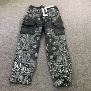 Guapi Pants Mens 32 Black White Bandana Cargo Streetwear Limited Edition 71/100 - Picture 1 of 12