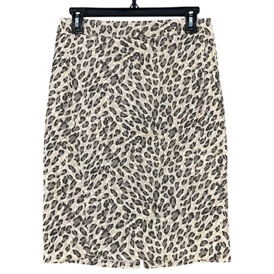 Falda Lápiz Loft Talla 2 Estampado Animal Carrera Oficina Negocios Femenino Bodycon Foto 1 de 4