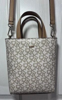 DKNY Lexi Mini N/S Tote T Crossbody Bag Cream/Tan $148 New - Image 1 of 4
