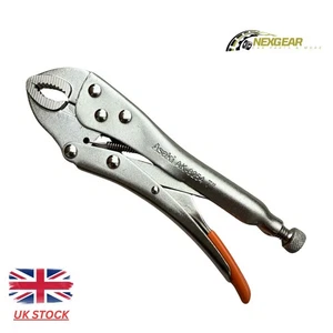 ASAKI AK-8254 7" ARRETIERUNG VERSTELLBAR SCHRAUBSTOCK ZANGE GEBOGENE KIEFER MAULWURF GRIFFE ZANGE - Bild 1 von 10