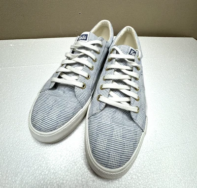 Zapatos Keds Para Mujer Talla 10 Azul Blanco Cuadros Con Cordones Informales Tenis Playa Preppy Foto 1 de 4